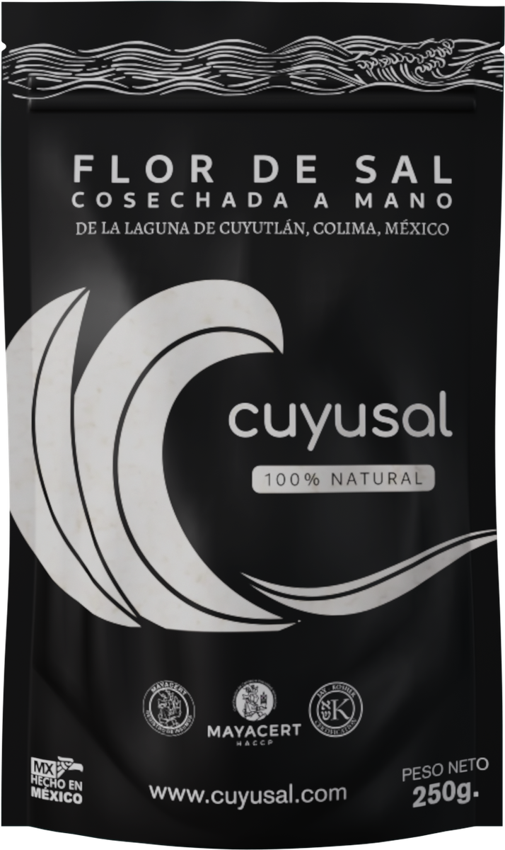 Empaque Flor de Sal Cuyusal 250g y 500g